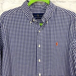 NWOT Ralph Lauren blue plaid Large shirt